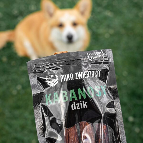 Przysmak dla psa PAKA ZWIERZAKA kabanosy dzik 3 szt. 80 g
