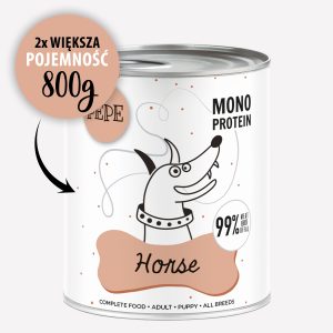 Karma mokra dla psa PEPE horse XL 99% koń 800 g