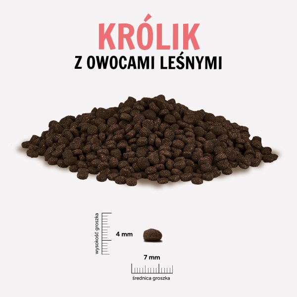 Karma sucha dla psa PAKA ZWIERZAKA królik z owocami leśnymi S 9 kg