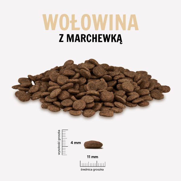 Karma sucha dla psa PAKA ZWIERZAKA wołowina z marchewką M 3 kg