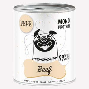 Karma mokra dla psa PEPE beef XL 99% wołowina 800 g