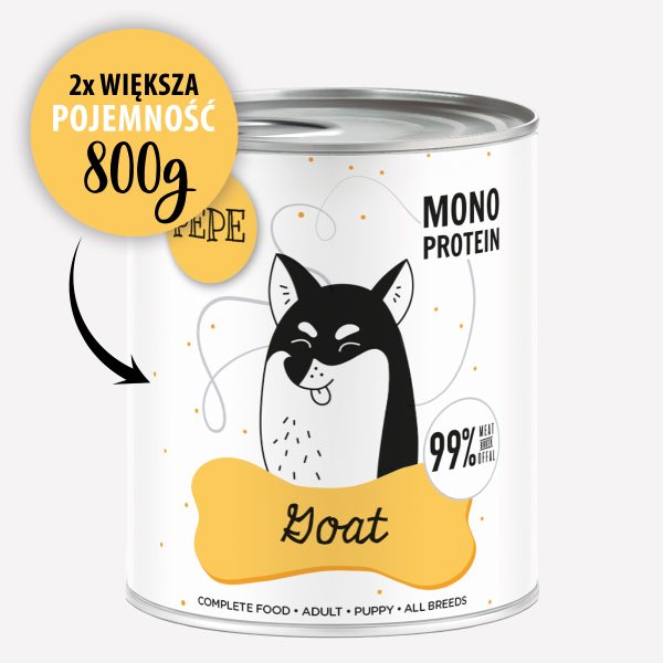 ZESTAW Karma mokra dla psa PEPE goat XL 99% koza 6x800g