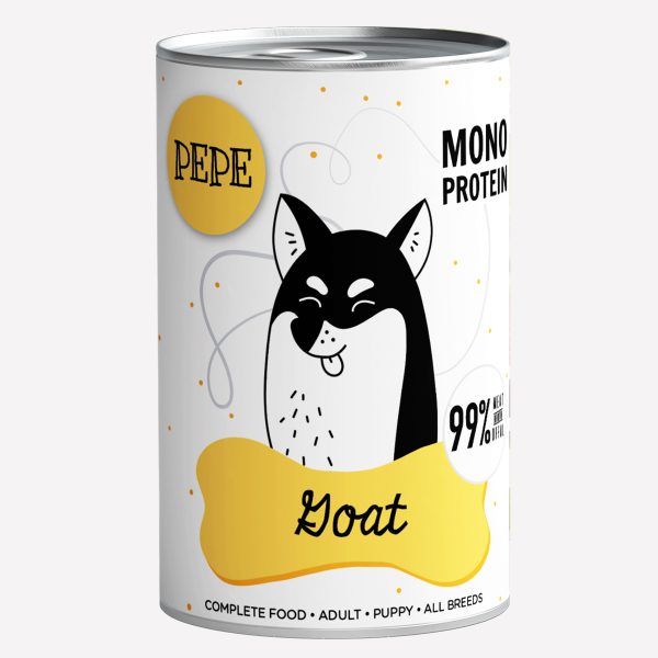 ZESTAW Karma mokra dla psa PEPE goat 99% koza 12x400g