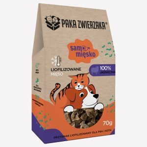 Przysmak dla psa i kota liofilizowany PAKA ZWIERZAKA Samo Mięsko jagnięcina 70 g