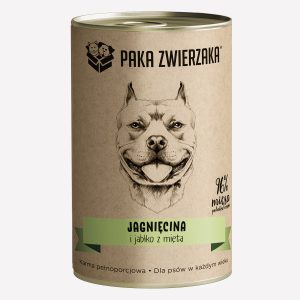 Karma mokra dla psa PAKA ZWIERZAKA jagnięcina i jabłko z miętą 400 g