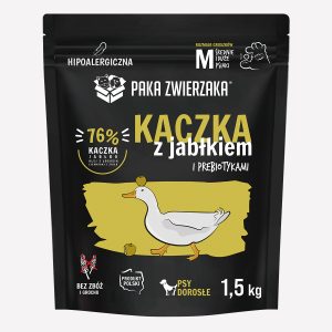 Karma sucha dla psa PAKA ZWIERZAKA kaczka z jabłkiem M 1,5 kg