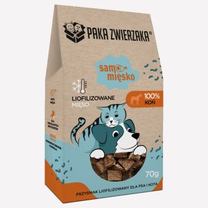 Przysmak dla psa i kota liofilizowany PAKA ZWIERZAKA Samo Mięsko koń 70 g