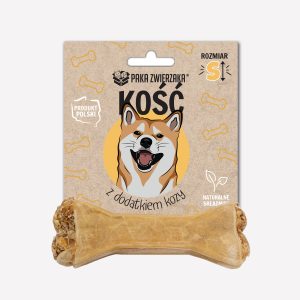 Gryzak dla psa PAKA ZWIERZAKA kość z dodakiem kozy S- 10 cm 35 g