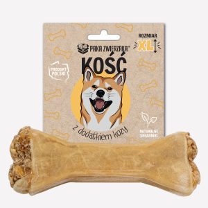 Gryzak dla psa PAKA ZWIERZAKA kość z dodakiem kozy XL-17 cm 115 g