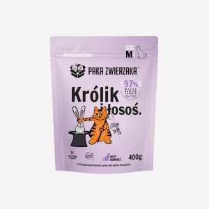 Karma sucha dla kota PAKA ZWIERZAKA królik i łosoś 400 g