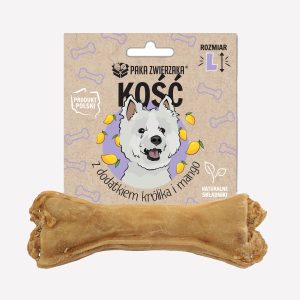 Gryzak dla psa PAKA ZWIERZAKA kość z dodatkiem królika i mango L- 13,5 cm 70 g