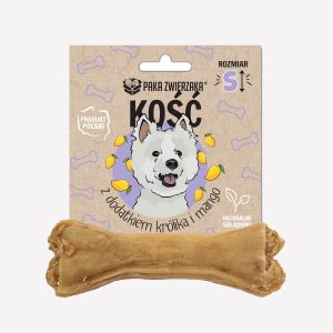 Gryzak dla psa PAKA ZWIERZAKA kość z dodatkiem królika i mango S- 10 cm 115 g