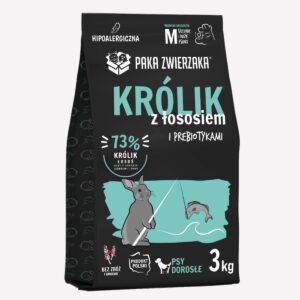 Karma sucha dla psa PAKA ZWIERZAKA królik z łososiem M 3 kg