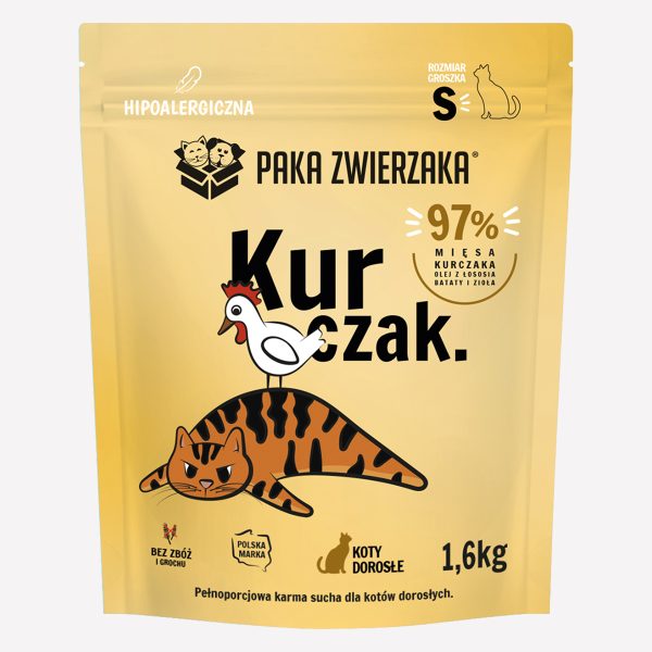 Karma sucha dla kota PAKA ZWIERZAKA kurczak S 1,6 kg