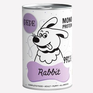 Karma mokra dla psa PEPE rabbit 99% królik 400 g