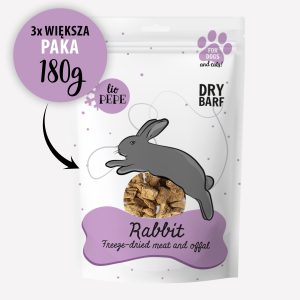 Przysmak dla psa i kota Lio PEPE rabbit XL królicza wątróbka 180 g
