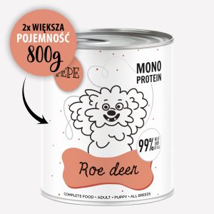 Karma mokra dla psa PEPE roe deer XL 99% sarna 800 g