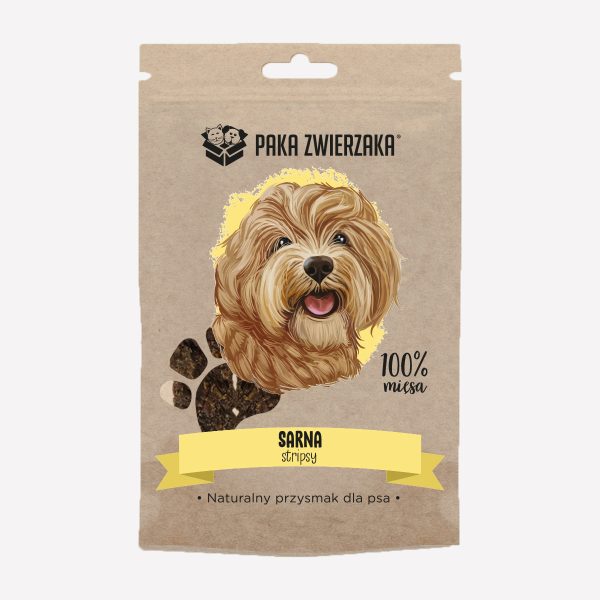 Przysmak dla psa PAKA ZWIERZAKA stripsy sarna 100% 70 g