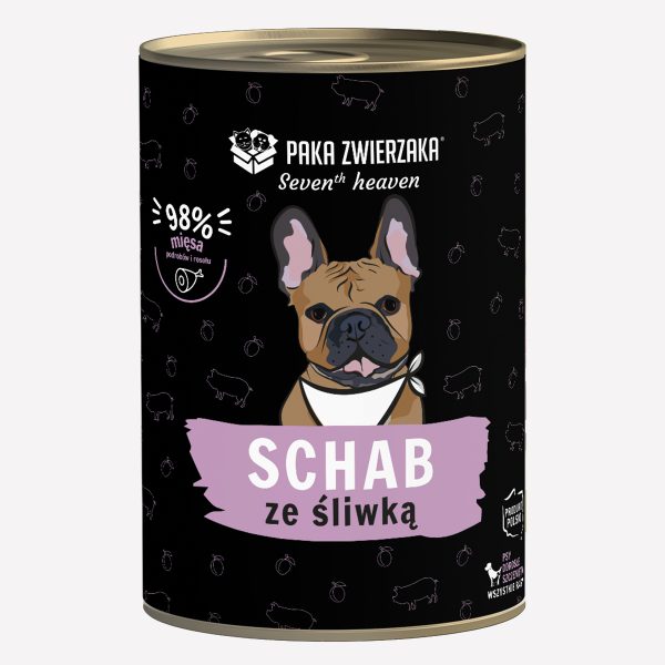 ZESTAW Karma mokra dla psa PAKA ZWIERZAKA Seven’th Heaven Schab ze śliwką 6x400g