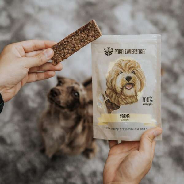 Przysmak dla psa PAKA ZWIERZAKA stripsy sarna 100% 70 g
