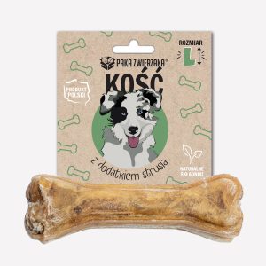Gryzak dla psa PAKA ZWIERZAKA kość z dodatkiem strusia L- 13,5 cm 70 g