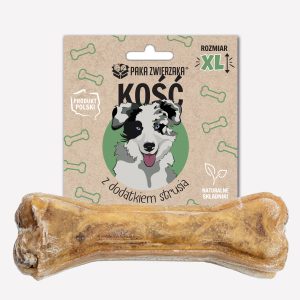 Gryzak dla psa PAKA ZWIERZAKA kość z dodatkiem strusia XL- 17 cm 115 g