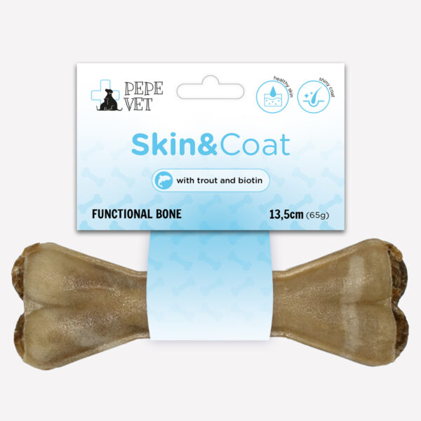 Gryzak dla psa PEPE VET Kość funkcjonalna Skin&Coat (skóra i sierść) 13,5cm