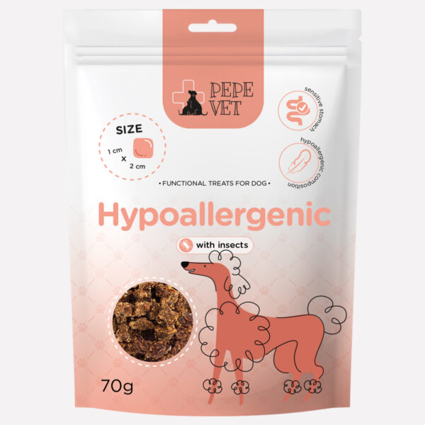 Przysmak dla psa PEPE VET Hypoallergenic Insect (hipoalergiczny) 70g