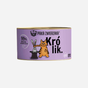 Mokra karma dla kota z królikiem Paka Zwierzaka w puszce 99% mięsa
