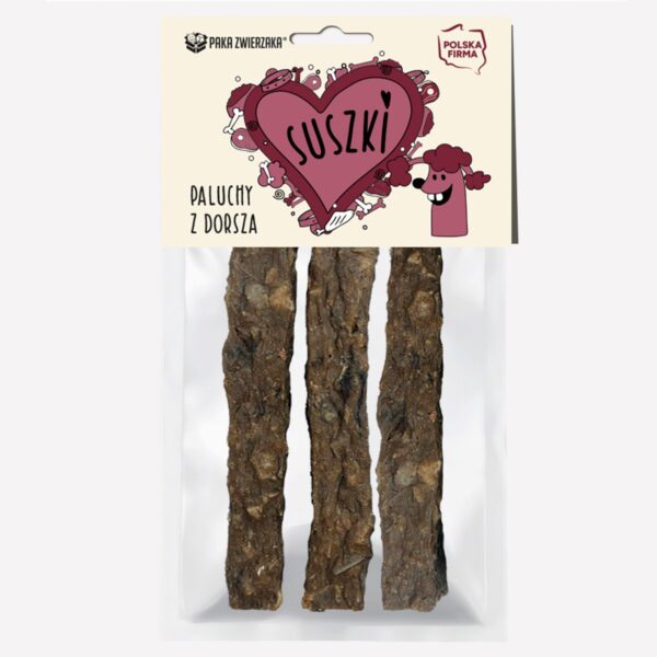 Gryzak dla psa PAKA ZWIERZAKA SUSZKI Paluchy z dorsza 60g
