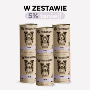 ZESTAW Karma mokra dla psa PAKA ZWIERZAKA Indyk i żurawina 6x400g