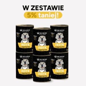 ZESTAW Karma mokra dla psa PAKA ZWIERZAKA Seven’th Heaven Indyk z jagnięciną 6x400