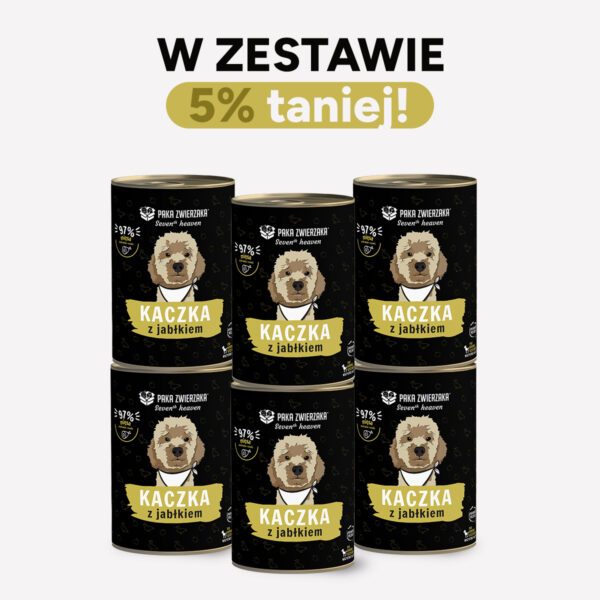 ZESTAW Karma mokra dla psa PAKA ZWIERZAKA Seven’th Heaven Kaczka z jabłkiem 6x400g