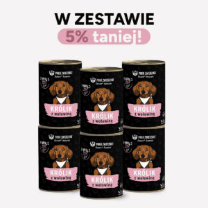 ZESTAW Karma mokra dla psa PAKA ZWIERZAKA Seven’th Heaven  Królik z wołowiną 6x400g