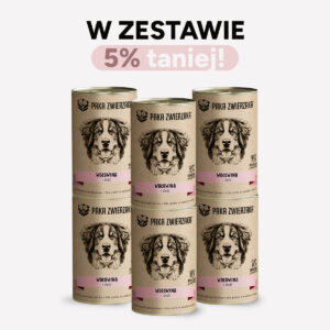 ZESTAW Karma mokra dla psa PAKA ZWIERZAKA Wołowina i śledź 6x400g