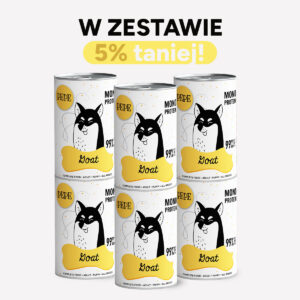ZESTAW Karma mokra dla psa PEPE goat 99% koza 6x400g