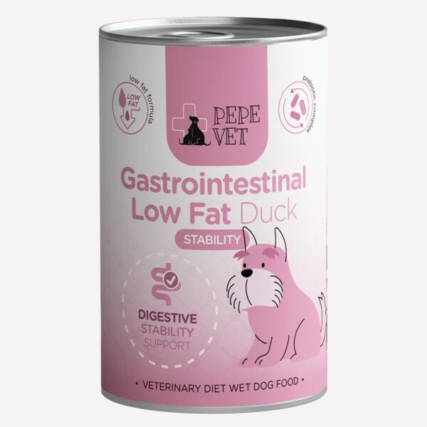 Karma mokra dla psa PEPE VET Gastrointestinal Low Fat Duck (kaczka) 400g