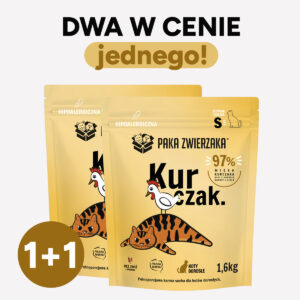 ZESTAW Karma sucha dla kota PAKA ZWIERZAKA kurczak 1,6 kg x 2 szt