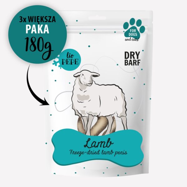 Przysmak dla psa i kota Lio PEPE Lamb penis penis jagnięcy 180 g