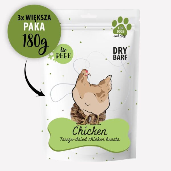 Przysmak dla psa i kota Lio PEPE chicken kurze serca 180 g
