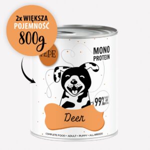 Karma mokra dla psa PEPE deer XL 99% jeleń 800 g
