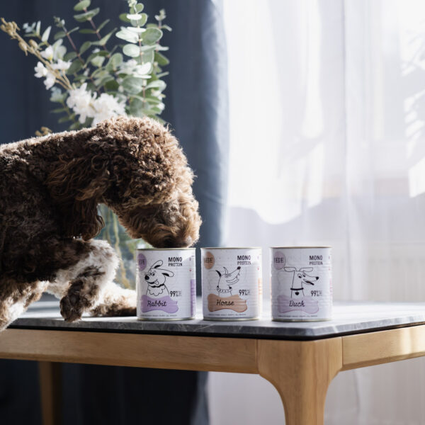 ZESTAW Karma mokra dla psa PEPE rabbit XL 99% królik 6x800g