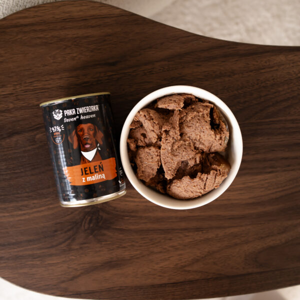 ZESTAW Karma mokra dla psa PAKA ZWIERZAKA Seven’th Heaven Jeleń z maliną 6×400g
