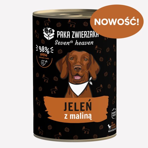 Karma mokra dla psa PAKA ZWIERZAKA Seven’th Heaven jeleń z maliną 400 g