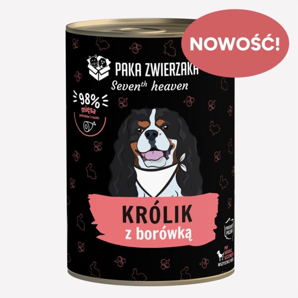 Karma mokra dla psa PAKA ZWIERZAKA Seven’th Heaven królik z borówką 400 g