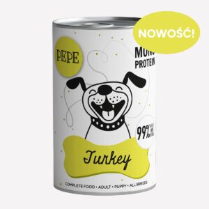 Karma mokra dla psa PEPE turkey 99% indyk 400 g