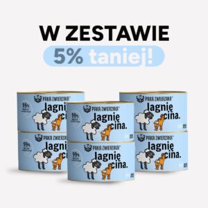 ZESTAW Karma mokra dla kota PAKA ZWIERZAKA jagnięcina 200g x 6 szt