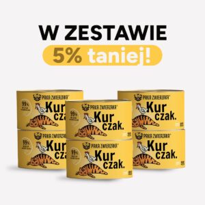 ZESTAW Karma mokra dla kota PAKA ZWIERZAKA kurczak 200g x 6 szt