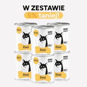 ZESTAW Karma mokra dla psa PEPE goat XL 99% koza 6x800g