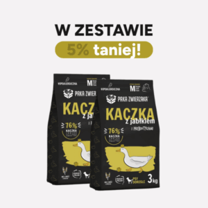 ZESTAW Karma sucha dla psa PAKA ZWIERZAKA kaczka z jabłkiem M 3kgx2